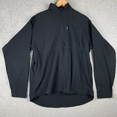 VTG Eastern Mountain Sports Fleece 1/2 Zip Pullover Jacket Black L Men’s • $19.49