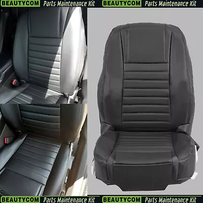 Driver Bottom-Top Black Seat Cover For 05-09 Ford Mustang GT Deluxe GT Premium • $90.98