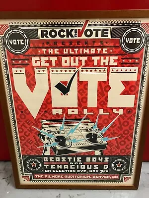 Beastie Boys - Rock The Vote - Poster OBAMA Election Eve 2008 • $250