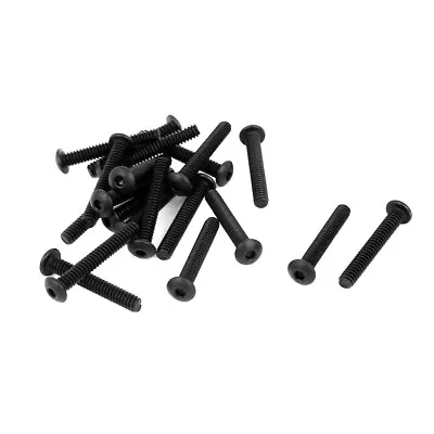 #4-40 X 3/4  UNC Alloy Steel Hex Socket Button Head Machine Screws Black 20 Pcs • £6.71