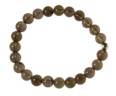 Smoke Quartz Gemstone Bracelet Stretch Bead Bracelet D565 • £11.16