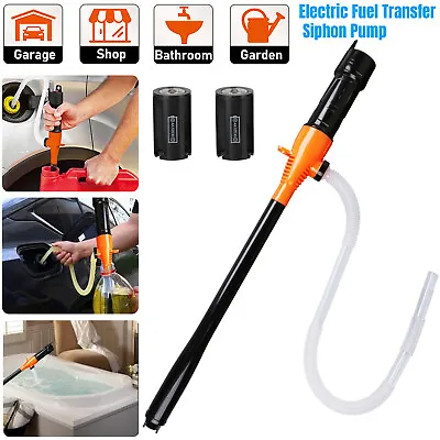 Battery Operated Fuel Liquid Transfer Siphon Pump Handle Gas Oil Water Fish Tank • $19.48