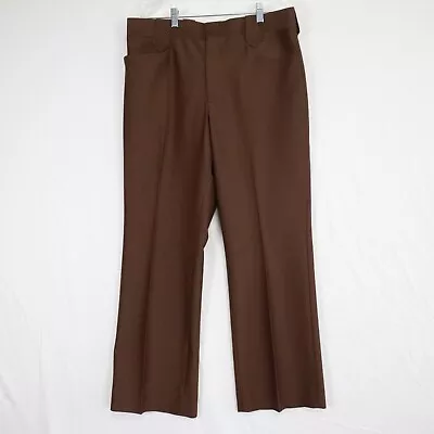 Vtg Prestige West Pants Mens 34x30 Western Frontier Bootcut Dress Trousers Brown • $39.99