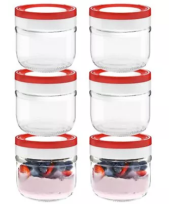 10oz Mason Jars Overnight Oats Container With Lid 6 Pack Glass Canning Jars... • $33.53