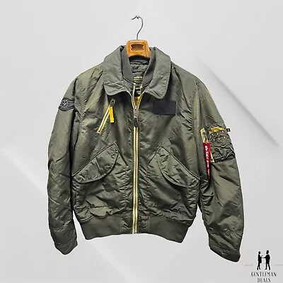 Alpha Industries B-15 Frame Flight Bomber Jacket Sage Green Size XL Down Jacket • $149.95