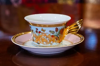 Versace Rosenthal Tea Cup With Saucer * Le Jardin De Versace * Mint • $130