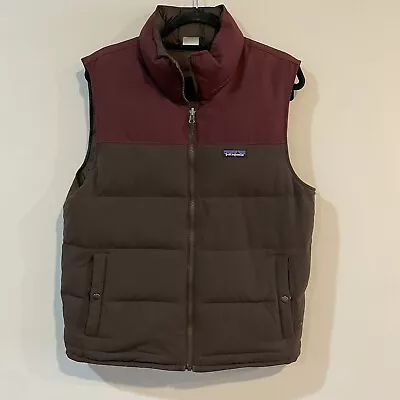 Patagonia Bivy Puffer Vest Jacket Size Medium Longwood Brown Reversible Down • $125