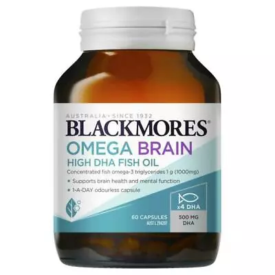 Blackmores  Omega Brain Concentrated Fish Oil Capsules - 60 Pieces • $33