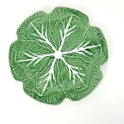 Bordallo Pinheiro Majolica Cabbage Leaf Plate Portugal Earthenware Hand Painted  • £35