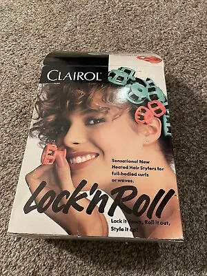 Vtg 1989 Clairol Lock'n Roll Heated Hair Stylers Curlers Rollers Rubber Miss 2 • $14.99