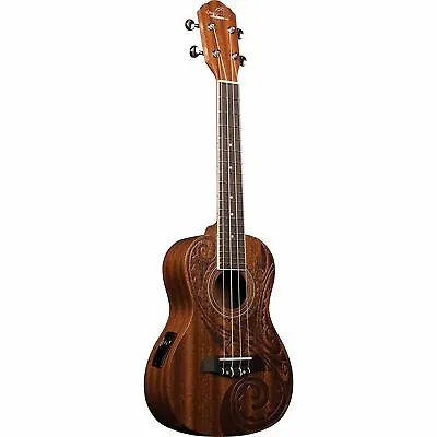 Oscar Schmidt OU2ETAT Tattoo Mahogony Concert Size Acoustic Electric Ukulele • $152.10