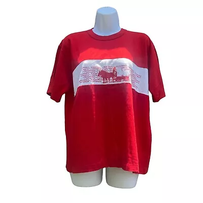 Vintage Single Stitch Velva Sheen USA Pioneers Shirt Oregon Trail Tee Adult XL • $35