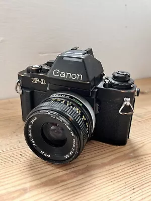 Canon New F-1 With AE Finder 3X FD Lenses 28mm 35mm  50mm Film SLR Camera • £600