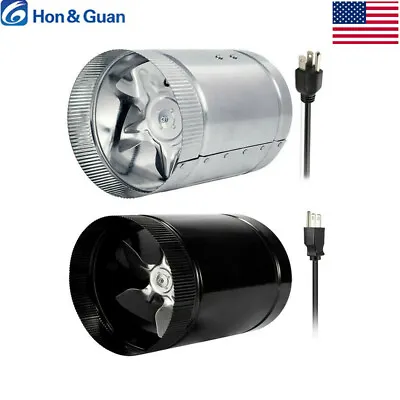 Hon&Guan 4  6  Booster Inline Duct  Fan Blower HVAC Exhaust Ducting Cooling Vent • $24.31