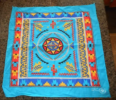 Vintage Native American Styled 21  Bandana Scarf USA Made • $5.25