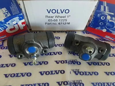 Volvo 122S 65-67  Rear Brake Wheel Cylinder Set - Volvo # 671216 - 1 Inch • $38.95