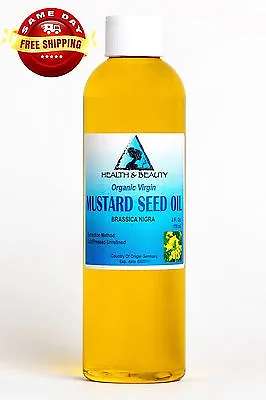Mustard Oil Organic Unrefined Virgin Cold Pressed Raw Premium Fresh Pure 4 Oz • $6.99
