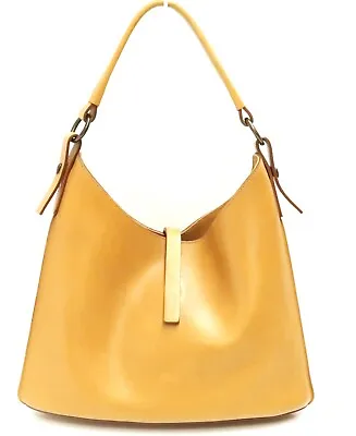 MAURO GOVERNA Leather Simple Tote Bag Beige Italy 18675312 • $88