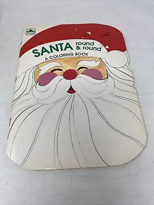 Vintage 1982 Golden Book Santa Round & Round A Coloring Book A Holden Book • $9.99