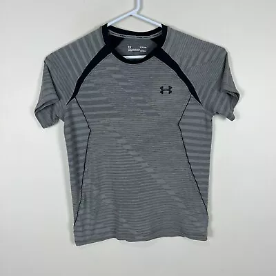 Under Armour Grey Running Lightweight Mesh Training Gym T Shirt Men's Medium M • $19.99