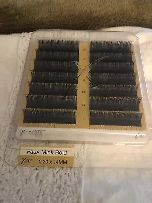 $20 • Buy Xtreme Lashes Extensions Faux Mink Bold X40 0.20 X 14mm Mink Bold