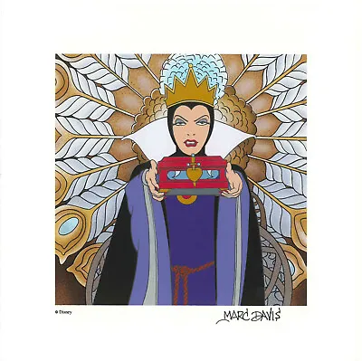 Disney Treasures Etching Evil Queen Snow White Villain Print SIGNED MARC DAVIS • $225