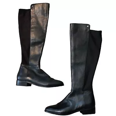 Michael Michael Kors Bromley Womens Leather Knee-High Riding Boots Sz 10 • $64.99