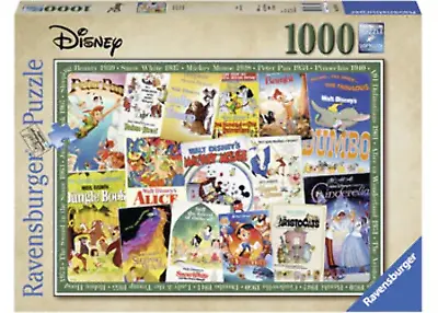 Ravensburger - Disney Vintage Movie Posters Puzzle 1000pc • $51