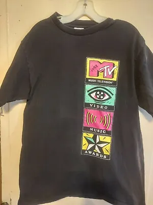 Mtv 1991 Video Music Awards Vma Officially Licensed  Logo Shirt Rare Vintage L • $69.99