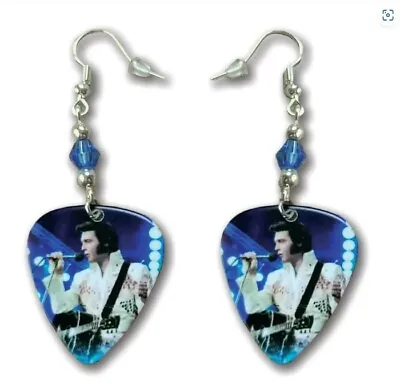 Elvis Presley Earrings-Aloha-New In Package-Memphis-Silver Components-EPE • $17.77