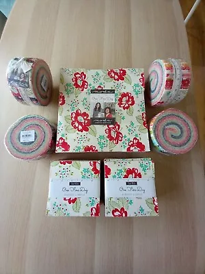 One Fine Day Moda. 100% Cotton. Layer Cake Jelly Roll & Charm Pack • £13.50