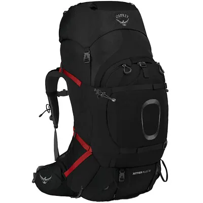 Osprey Aether Plus 2367oz Hiking Rucksack Hiking Backpack Black • $324.27