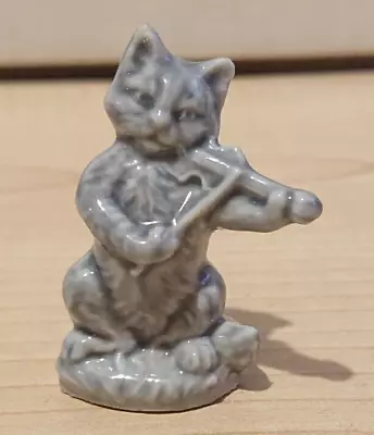 Vintage Wade Whimsie Cat And The Fiddle Grey Cat Collection 1996 - 97 • £5.95