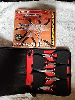 Craftsman Vintage 5 Piece Stainless Steel Precision Pliers Set • $19.99