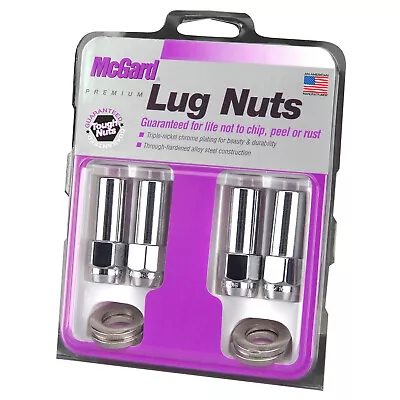 McGard 63015 Hex Lug Nut Pkg/4 7/16-20 Ctr Washer X-Long Shank 2.27 Oal-Chrome • $33.47