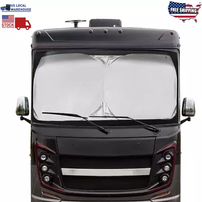 $21.60 • Buy RV Windshield Sun Shade Cover Storage Pouch Front For Large Truck Bus Reflective