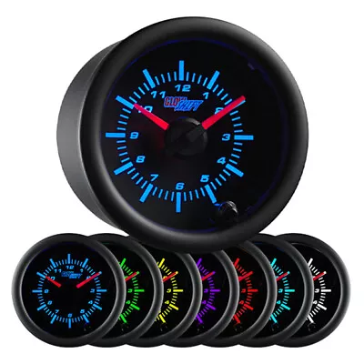 2 1/16  52mm GlowShift Black 7 Color Series Analog Clock Gauge For 12 Volts • $74.99