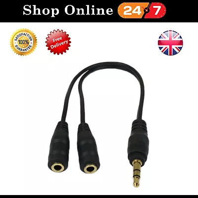 £2.99 • Buy 3.5mm Jack Headphone Y Splitter Cable Adaptor Headphone Headset Stereo Lead U.K 