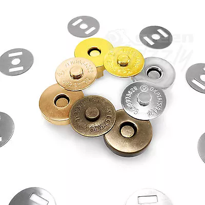 £2.99 • Buy 18mm Magnetic Clasps Snaps Fastenings Purses Bags Chose Colour & Quantity A6S