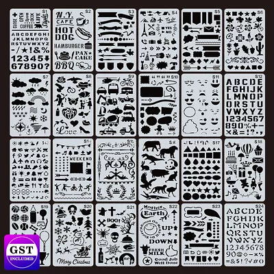 $11.84 • Buy 20x Bullet Journal Stencil Plastic Planner Stencils Notebook/Diary/Scrapbook DIY