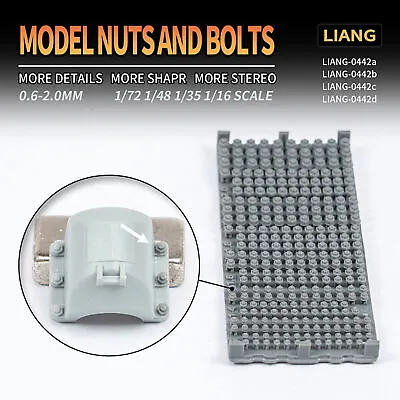 Model Nuts And Bolts 0.6-2.0MM 1/72 1/48 1/35 1/16 Scale Model Accessories • £11.30