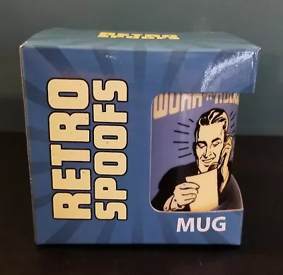 Retro Spoofs Coffee Mug WORK-A-HOLICS! Thank God It's Monday Blue New In Box • $10