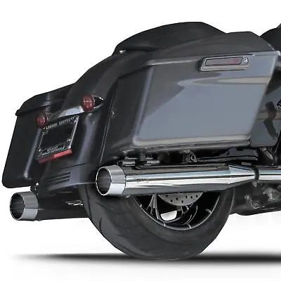 NEW Chrome RC Components 4  Slip On Muffler 1995-2016 Harley Touring RCX102C-04C • $489