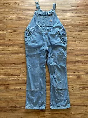 Carhartt Overalls Mens 2XL Short Blue Pinstripes • $30