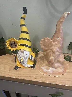 Latex Rubber Mould Mold Honey Bee Happy Sunflower Gonk Summer Garden Gnome • £16