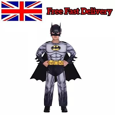 Batman DC Deluxe Toddler Child Costume Fancy Dress Up 8-10 Years • £9.95