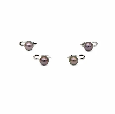 Mikimoto Black Pearl Tuxedo Studs • $2750