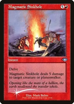 Magmatic Sinkhole (Retro Frame) (Foil Etched) 17 U Modern Horizons MH1 MTG Foil • $2.99