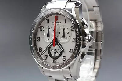 [Near MINT] Victorinox Chrono Classic 241213 White Dial Quartz Mens Japan #1855 • $349.90