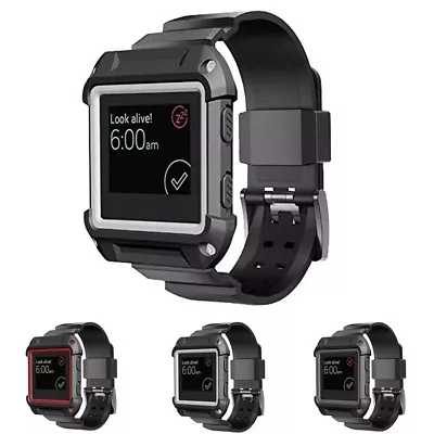$41.12 • Buy StrapsCo Protective Case Cover With Silicone Watch Band Strap For Fitbit Blaze